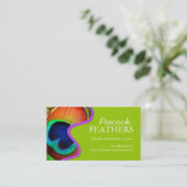 孔雀は名刺に羽をつけます 名刺 (スタンド正面)