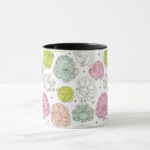 孔雀は壁紙のヴィンテージをからかいます マグカップ (中央)