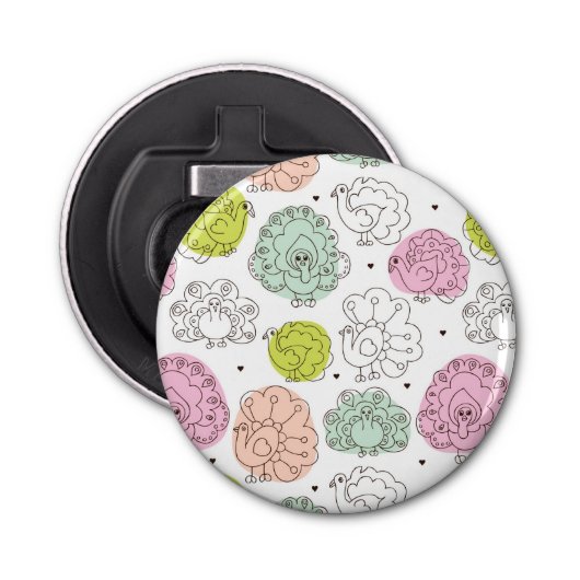 孔雀は壁紙のヴィンテージをからかいます 栓抜き (正面)