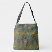 孔雀は座標に羽をつけます クロスボディバッグ (裏面)