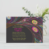 孔雀は招待状に羽をつけます 招待状 (スタンド正面)