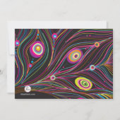 孔雀は招待状に羽をつけます 招待状 (裏面)