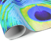 孔雀は数々のな色に羽をつけます ラッピングペーパー (ロールコーナー)