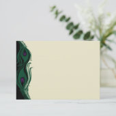 孔雀は横のRSVPに羽をつけます 出欠カード (スタンド正面)