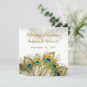 孔雀は結婚式に羽をつけます 招待状 (スタンド正面)