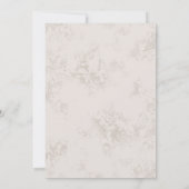 孔雀は結婚式に羽をつけます 招待状 (裏面)