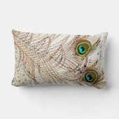 孔雀は腰神経の枕に羽をつけます ランバークッション (裏面)
