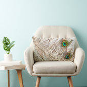 孔雀は腰神経の枕に羽をつけます ランバークッション (椅子)