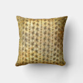 孔雀は金ゴールドの枕陰に羽をつけます クッション (裏面)