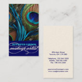 孔雀は|のメーキャップアーティストの名刺に羽をつけます 名刺 (正面/裏面)