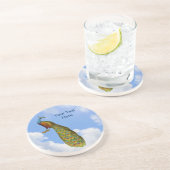 孔雀アートカスタマイズ可能な動物コースター コースター (側面)