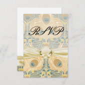 孔雀アートヌーボー 出欠カード (正面/裏面)