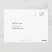 孔雀アート鳥はがき ポストカード (裏面)