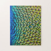 孔雀アールデコ羽 ジグソーパズル (縦)