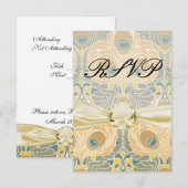 孔雀アールヌーボー 出欠カード (正面/裏面)