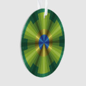 孔雀イリュージョンアクリルオーナメント オーナメント (正面)