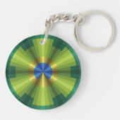 孔雀イリュージョンアクリルキーチェーン キーホルダー (裏面)