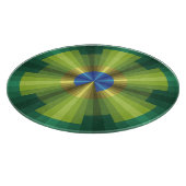 孔雀イリュージョン型ガラス切断板 カッティングボード (角)