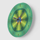 孔雀イリュージョン時計 ラージ壁時計 (傾斜)