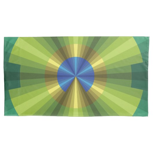 孔雀イリュージョン枕ケース 枕カバー (正面)