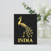 孔雀インド国鳥 ポストカード (スタンド正面)