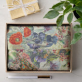 孔雀ウィリアム・モリスフローラティッシュペーパー 薄葉紙 (ギフト)