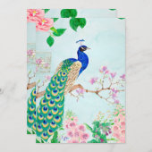 孔雀ウォールアートキャンバス |ギフトユニークアイディア 案内状 (正面/裏面)
