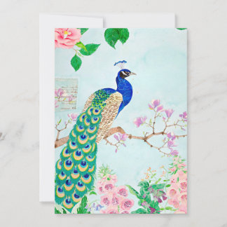 孔雀ウォールアートキャンバス |ギフトユニークアイディア 案内状
