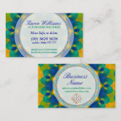 孔雀エネルギーニューエイジホリスティック名刺 名刺 (正面/裏面)