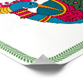 孔雀エレガンス:マドフバニ美術ポスター ポスター (角)