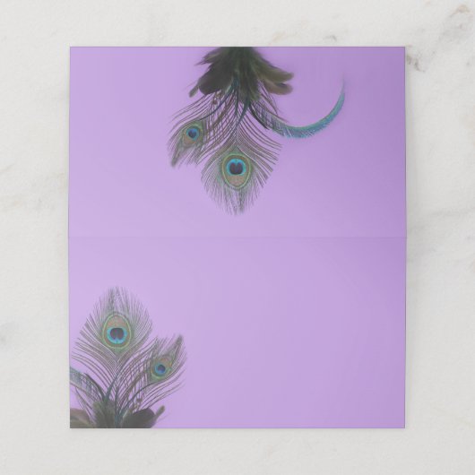 孔雀エレガントの折り畳み座席表 プレイスカード (外部開封)