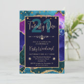 孔雀エレガントグリッターアゲテバースデーパーティー 招待状 (スタンド正面)