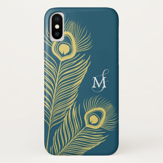 孔雀エレガントヴィンテージモノグラム Case-Mate iPhoneケース (裏面)