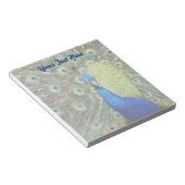 孔雀エレガント写真 ノートパッド (アングル)