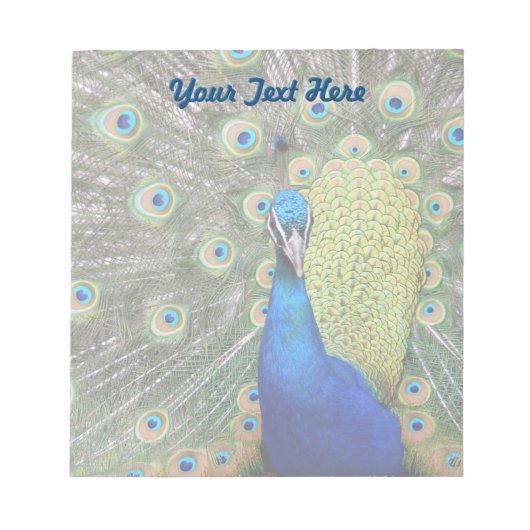 孔雀エレガント写真 ノートパッド (正面)