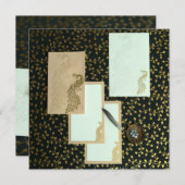 孔雀エレガント招待状 | インドの結婚式 招待状 (正面/裏面)