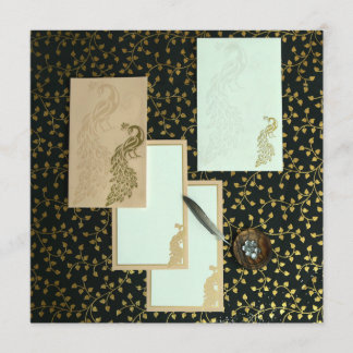 孔雀エレガント招待状 | インドの結婚式 招待状