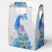 孔雀エレガント水色の鳥の鳥ネイビーブルー フェイバーボックス (オープン)