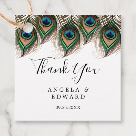 孔雀エレガント羽ありがとう フェイバータグ (正面)