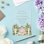 孔雀エレガント羽ビンテージウェディング アクリル招待状 (インサイチュ (ウェディング))