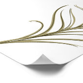 孔雀エレガント羽ベビーシャワーウェルカム ポスター (角)