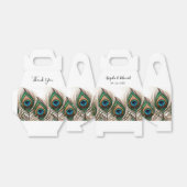 孔雀エレガント羽結婚式の引き出物箱 フェイバーボックス (折り畳みなし)