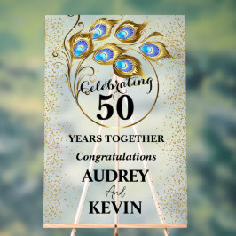 孔雀エレガント羽50周年記念 アクリルサイン