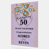 孔雀エレガント羽50周年記念 アクリルサイン (傾斜)