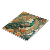 孔雀エレガント装飾陶磁器タイル タイル (側面)