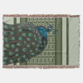 孔雀エレガント鳥の愛好家 スローブランケット (正面)