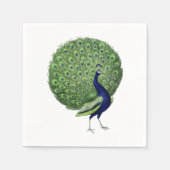 孔雀オープンファン スタンダードカクテルナプキン (正面)