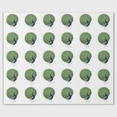 孔雀オープンファン ラッピングペーパー (フラット)