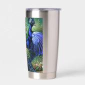 孔雀カップ 保温保冷タンブラー (左面)