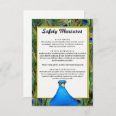 孔雀カラフルの結婚安全対策 エンクロージャーカード (正面/裏面)